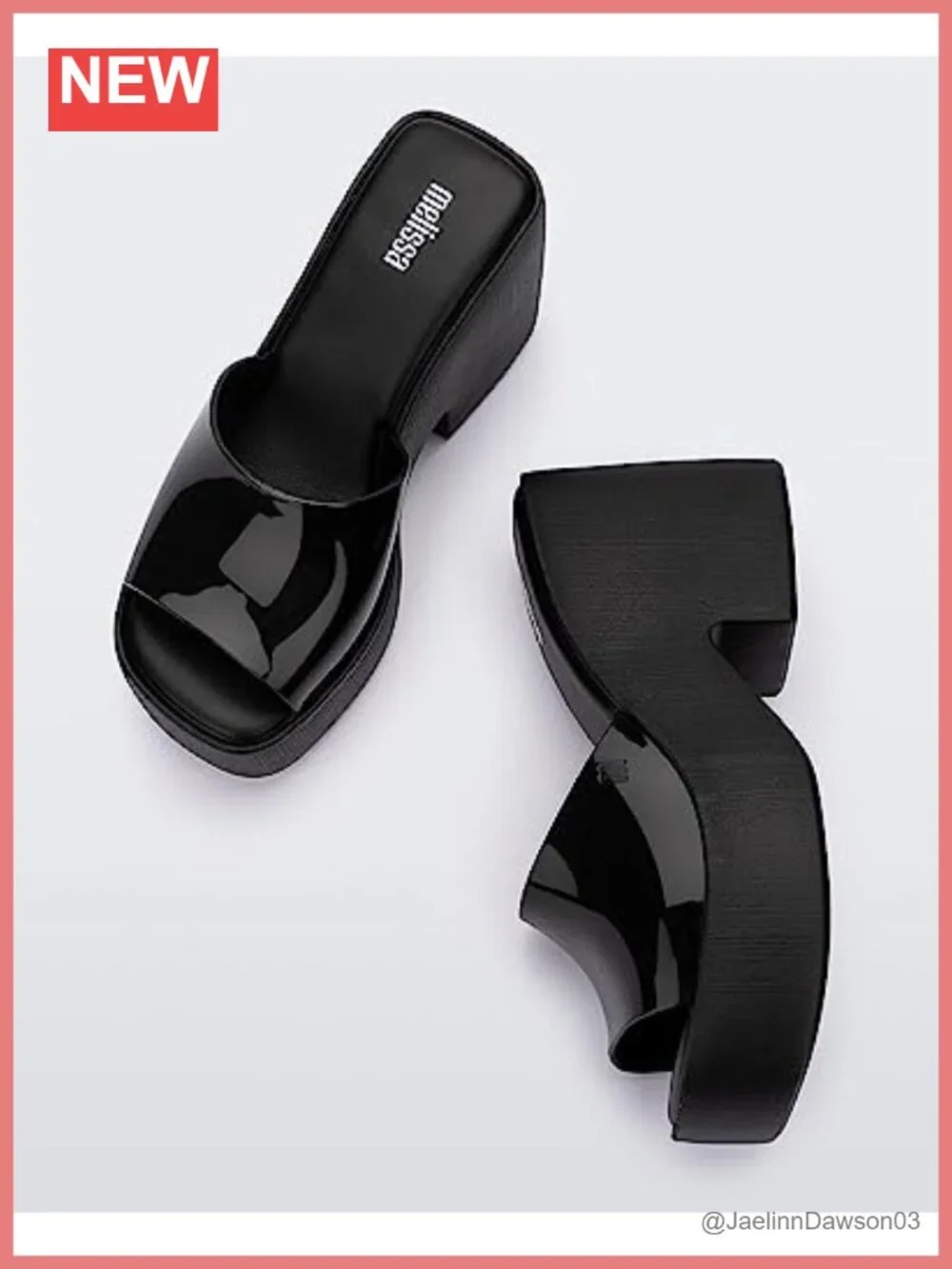 Women's Platform Jelly Heels Slip-On Mules Chunky Sandals Vegan Eco-Friendly